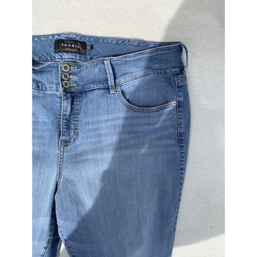 Torrid Premium Jegging Jeans Womens 24R Light Wash Distressed Stretch Skinny - Picture 4 of 16